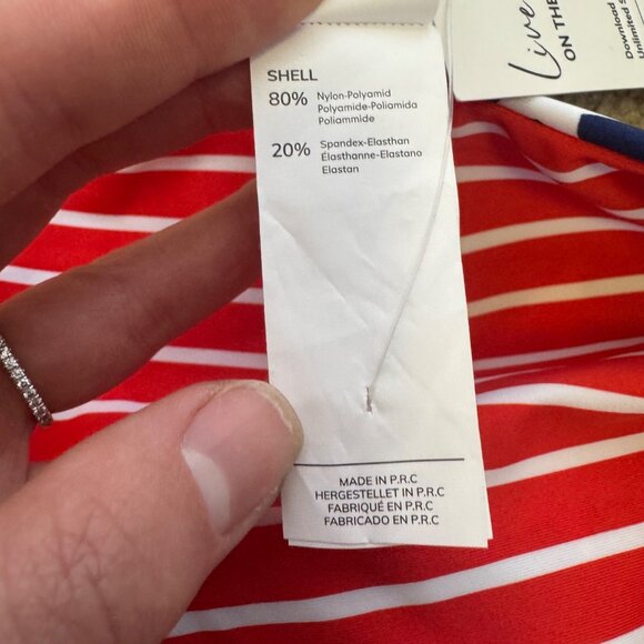 NEW Cupshe High-Waisted Bikini Bottoms Stars & Stripes 4th of July Size M - Picture 7 of 9